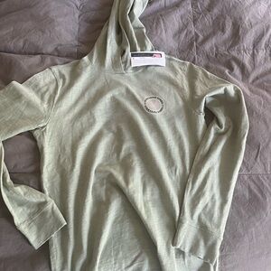 Girl’s Green Hooded long sleeve shirt
